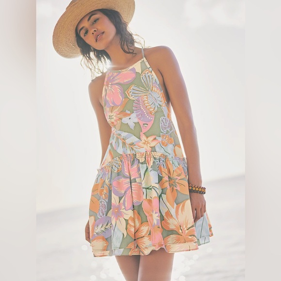 Free People Dresses & Skirts - NEW FREE PEOPLE RAINFOREST COMBO DESERTED ISLAND SUMMER MINI DRESS medium